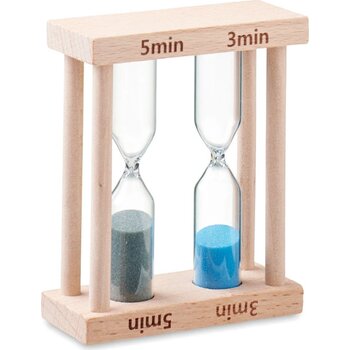 Set van 2 houten zandlopers Bi hout