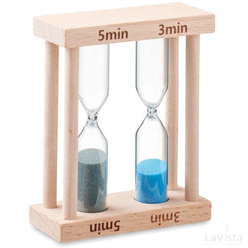 Set van 2 houten zandlopers Bi hout