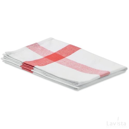 Gerecyclede keukenhanddoek Rood