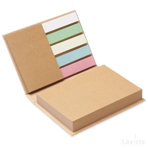 Gerecycled memoblokje set Meui beige