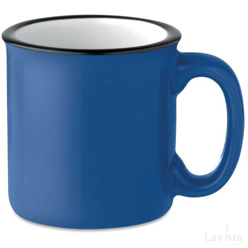 Keramische vintage beker Tweenies royal blauw