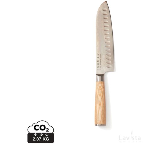 VINGA Hattasan Damascus Santoku mes staal
