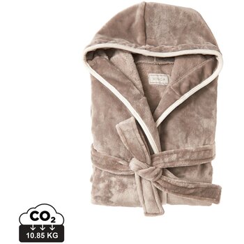 VINGA Louis luxe pluche RPET badjas maat L/XL grijs
