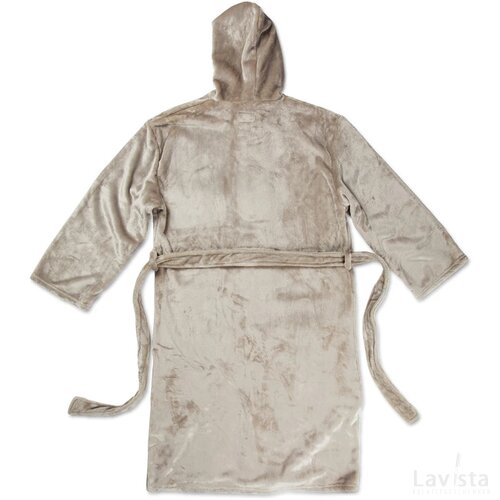 VINGA Louis luxe pluche RPET badjas maat L/XL grijs