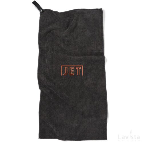 VINGA RPET Active Dry handdoek 40x80 zwart