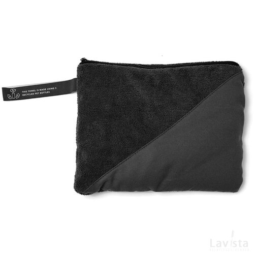 VINGA RPET Active Dry handdoek 40x80 zwart