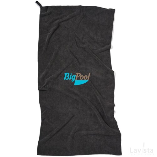 VINGA RPET Active Dry handdoek 140x70 zwart