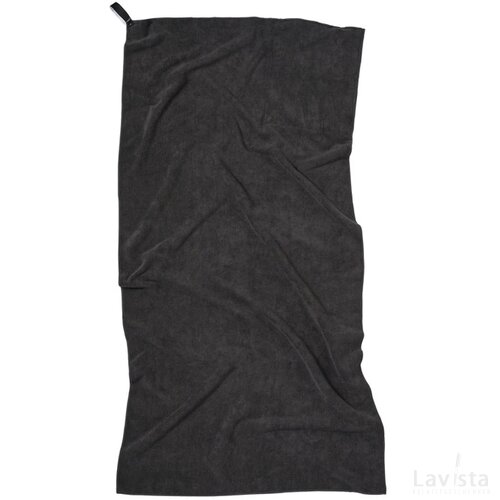 VINGA RPET Active Dry handdoek 140x70 zwart