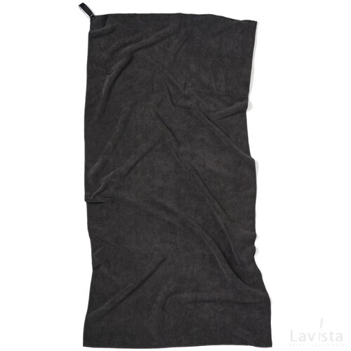 VINGA RPET Active Dry handdoek 140x70 zwart