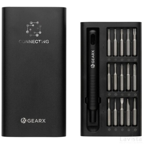 Gear X 31-in-1 precisie schroeven-draaierset zwart