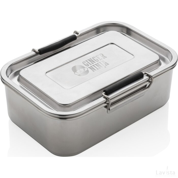 RCS gerecycled roestvrijstalen lekvrije lunchbox zilver