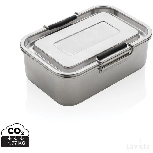 RCS gerecycled roestvrijstalen lekvrije lunchbox zilver
