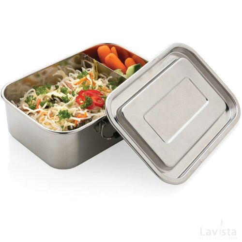 RCS gerecycled roestvrijstalen lekvrije lunchbox zilver