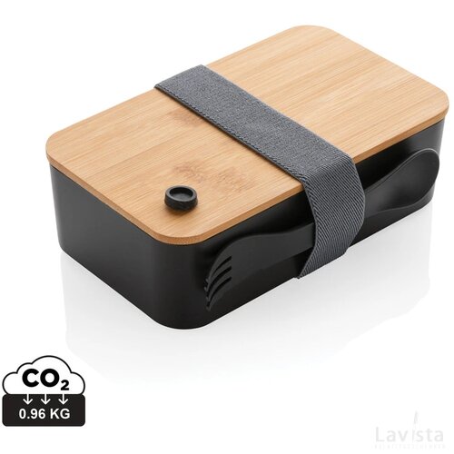 RCS RPP lunchbox met bamboe deksel zwart