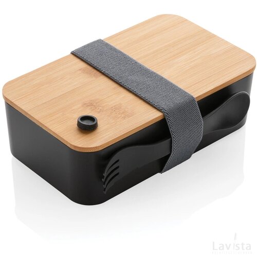 RCS RPP lunchbox met bamboe deksel zwart