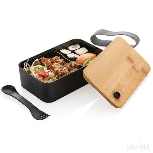 RCS RPP lunchbox met bamboe deksel zwart
