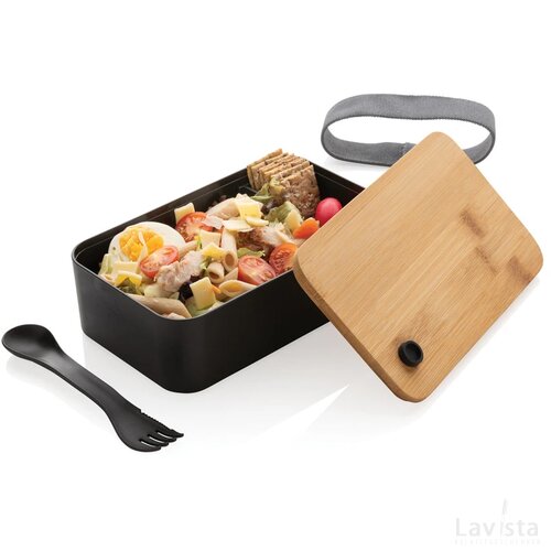 RCS RPP lunchbox met bamboe deksel zwart