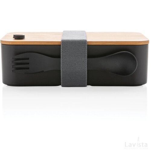 RCS RPP lunchbox met bamboe deksel zwart
