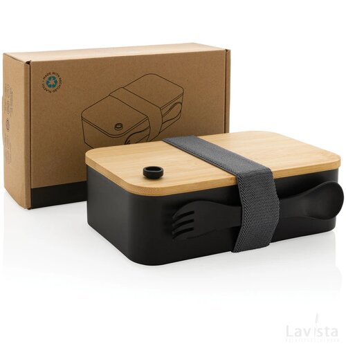 RCS RPP lunchbox met bamboe deksel zwart