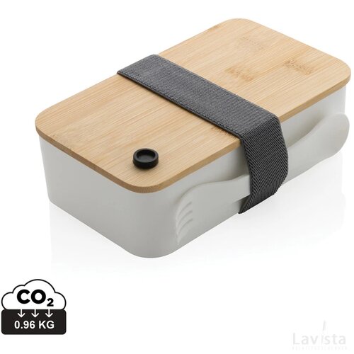 RCS RPP lunchbox met bamboe deksel wit