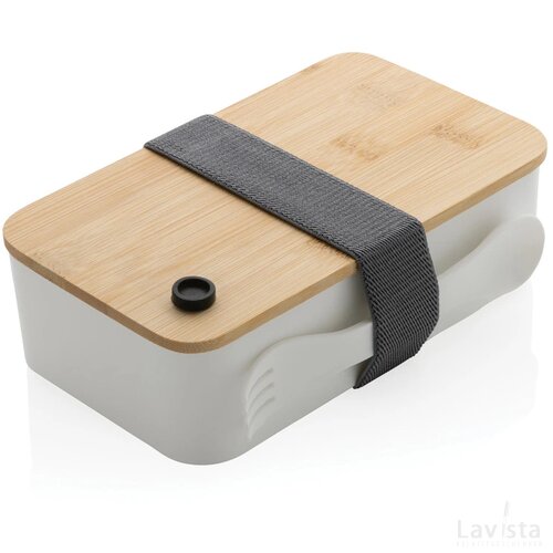 RCS RPP lunchbox met bamboe deksel wit