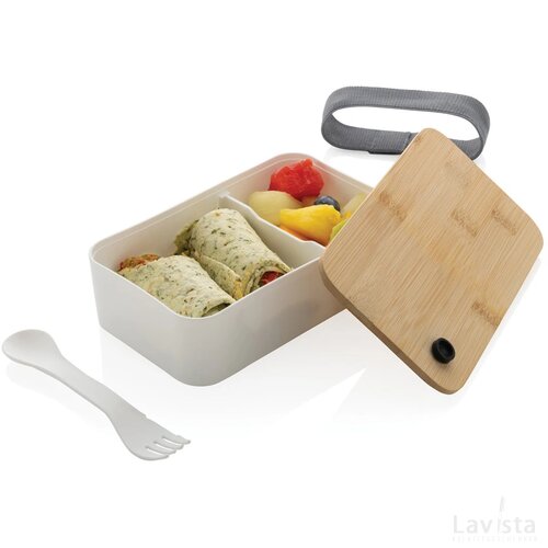 RCS RPP lunchbox met bamboe deksel wit