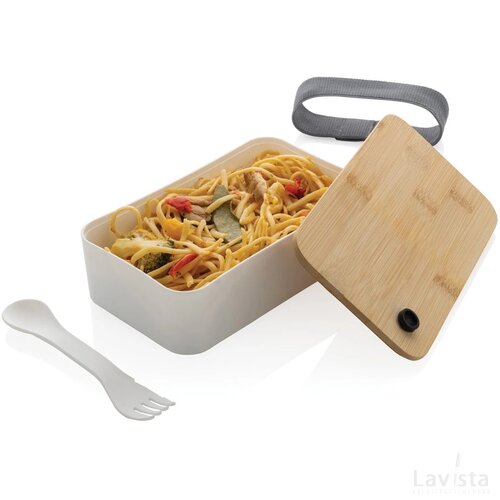 RCS RPP lunchbox met bamboe deksel wit