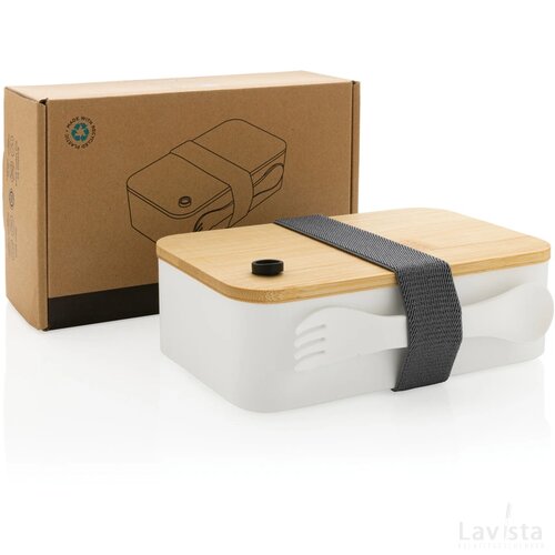 RCS RPP lunchbox met bamboe deksel wit