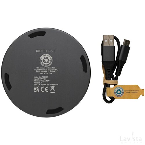 Terra RCS gerecycled aluminium 10W draadloze oplader grijs