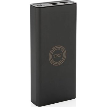Terra RCS gerecyclede 20W aluminium powerbank 20.000 mAh grijs
