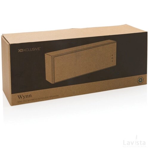 Wynn 10W bamboe draadloze luidspreker bruin