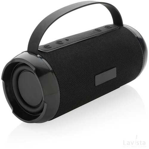 RCS recycled plastic Soundboom waterdichte 6W luidspreker zwart