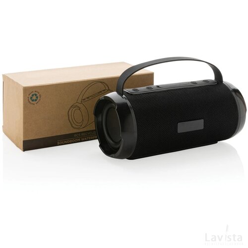 RCS recycled plastic Soundboom waterdichte 6W luidspreker zwart