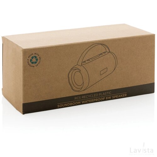 RCS recycled plastic Soundboom waterdichte 6W luidspreker zwart