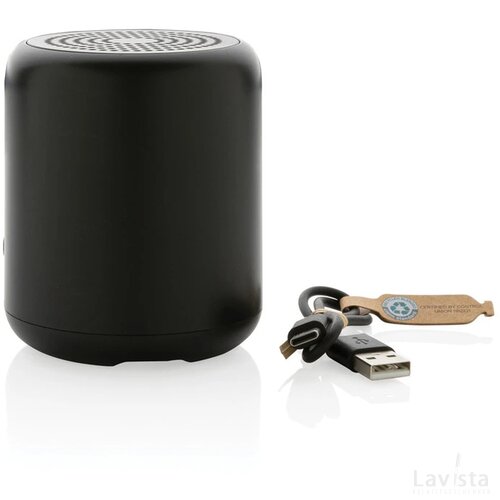 RCS gerecycled plastic 5W draadloze speaker zwart