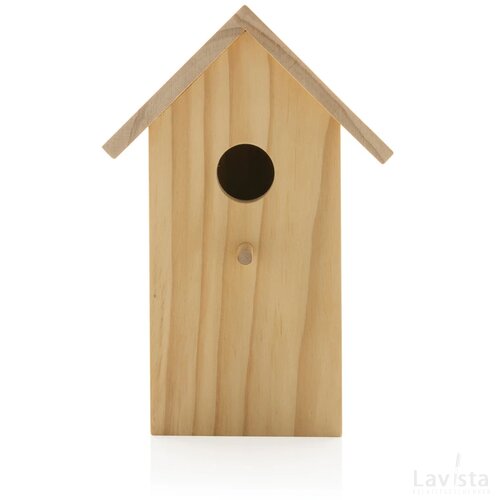 Houten vogelhuisje bruin