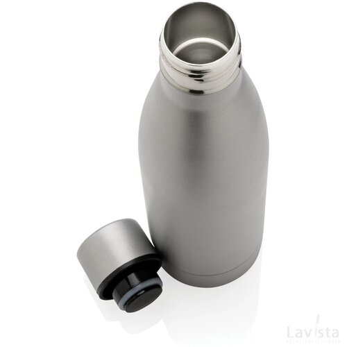 RCS gerecycled roestvrijstalen unikleur vacuümfles grijs