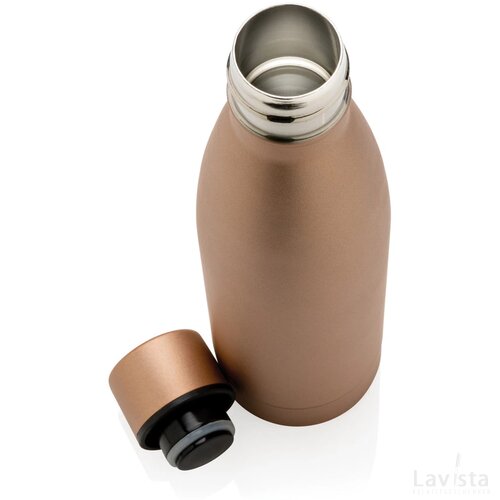 RCS gerecycled roestvrijstalen unikleur vacuümfles goudkleurig