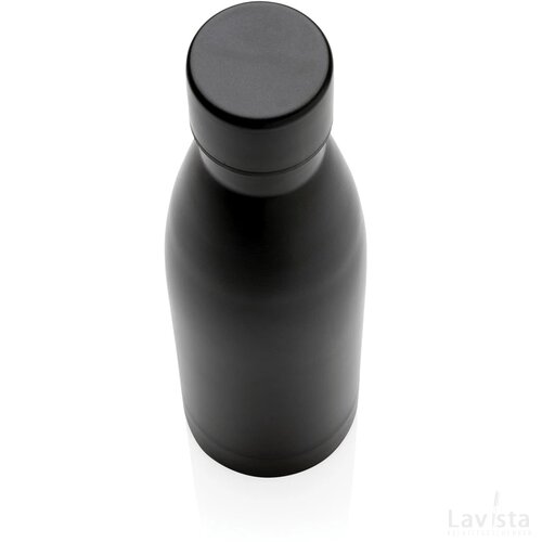 RCS gerecycled roestvrijstalen unikleur vacuümfles zwart