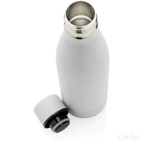 RCS gerecycled roestvrijstalen unikleur vacuümfles wit