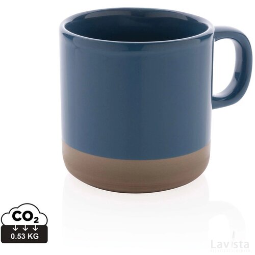 Geglazuurde keramische mok 360 ml blauw