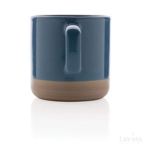 Geglazuurde keramische mok 360 ml blauw