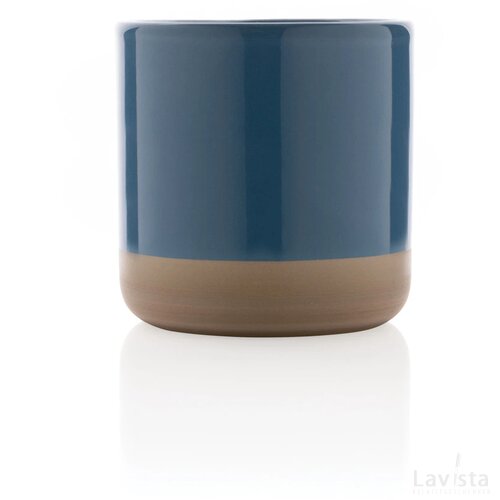 Geglazuurde keramische mok 360 ml blauw
