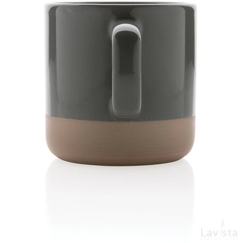 Geglazuurde keramische mok 360 ml grijs