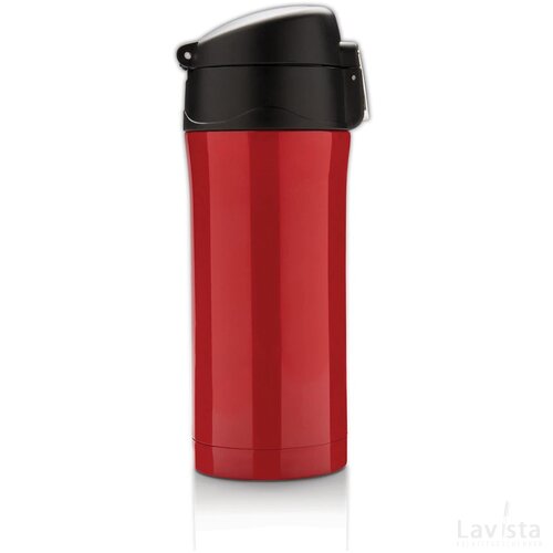 RCS gerecycled roestvrijstalen easy lock lekvrije vacuüm mok rood