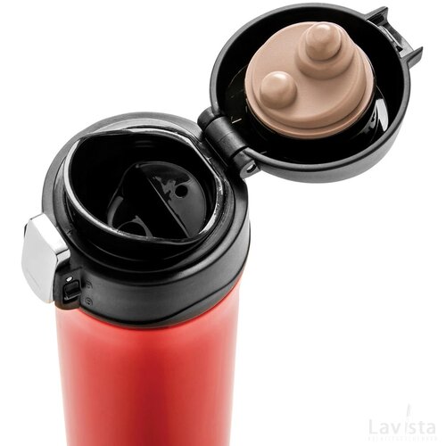RCS gerecycled roestvrijstalen easy lock lekvrije vacuüm mok rood