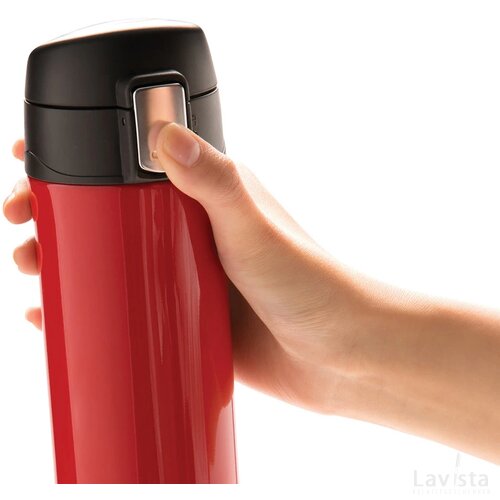 RCS gerecycled roestvrijstalen easy lock lekvrije vacuüm mok rood