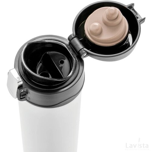 RCS gerecycled roestvrijstalen easy lock lekvrije vacuüm mok wit