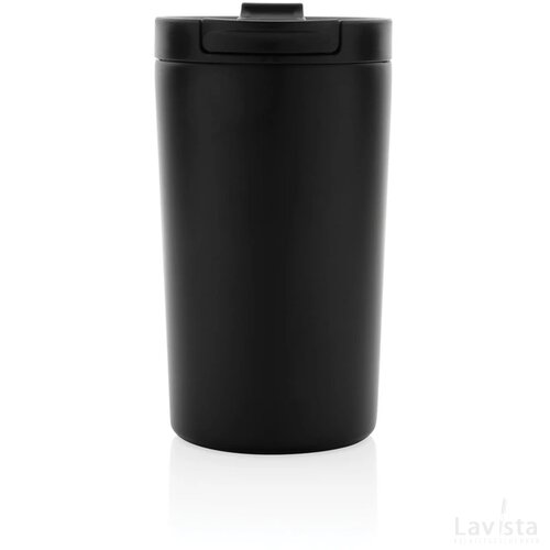 RCS gerecycled roestvrijstalen vacuüm lekvrije mok zwart