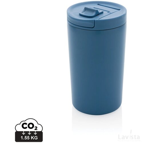RCS gerecycled roestvrijstalen vacuüm lekvrije mok blauw